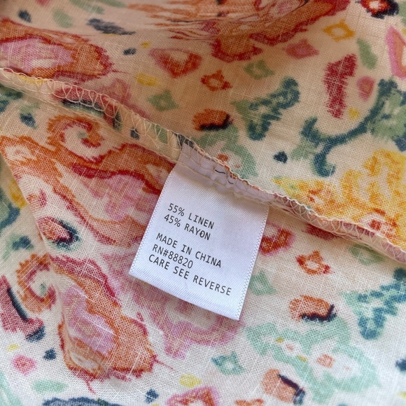 Short Sleeve Top Christian Siriano New York Button Up Crop Size Large - Picture 6 of 10